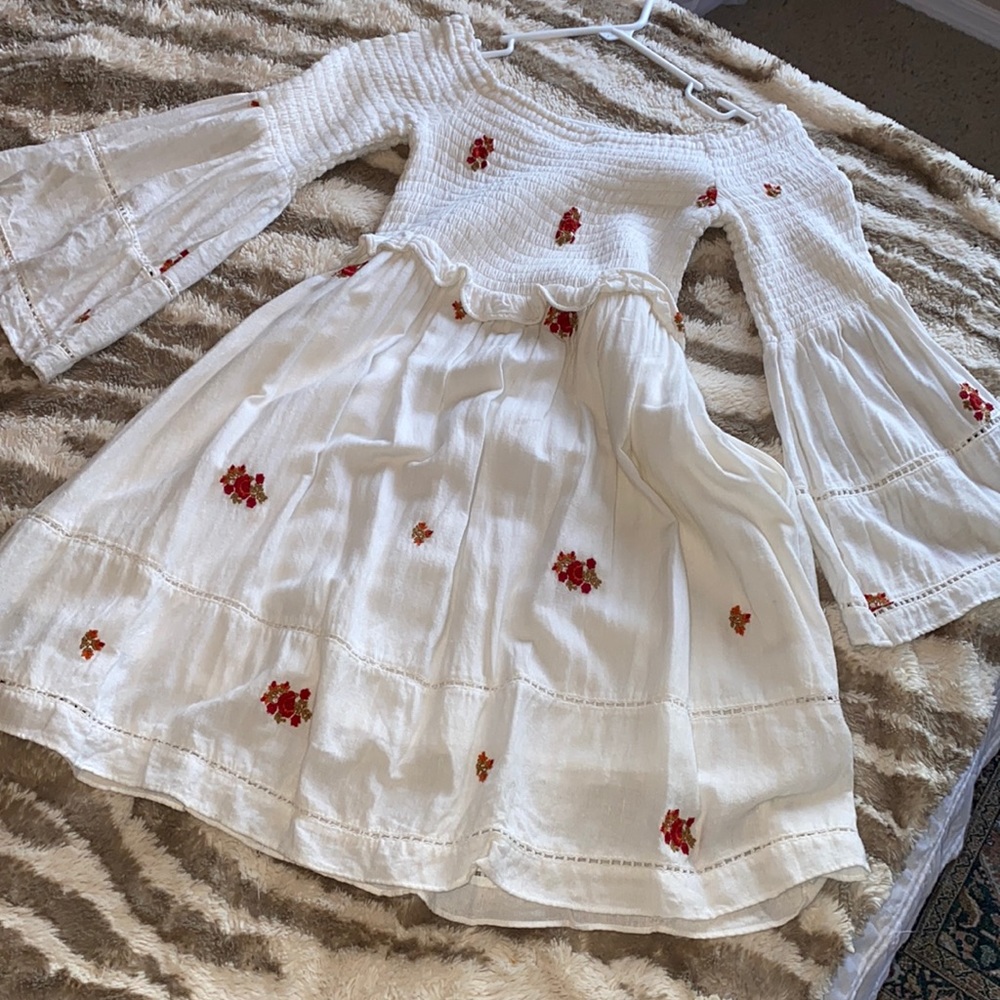 Free People white midi dress